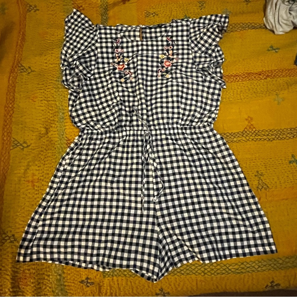 Gingham Checkered Romper - image 1